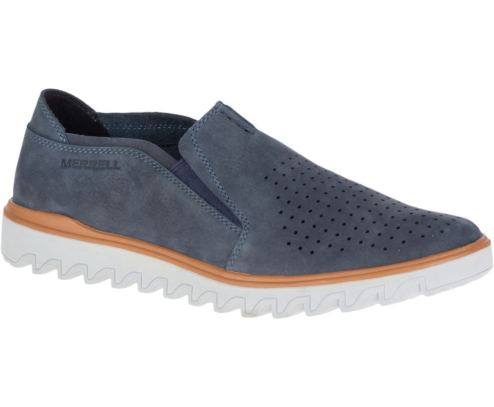 Slip On Homem - Merrell Downtown Moc - Azul Marinho - XJF465187